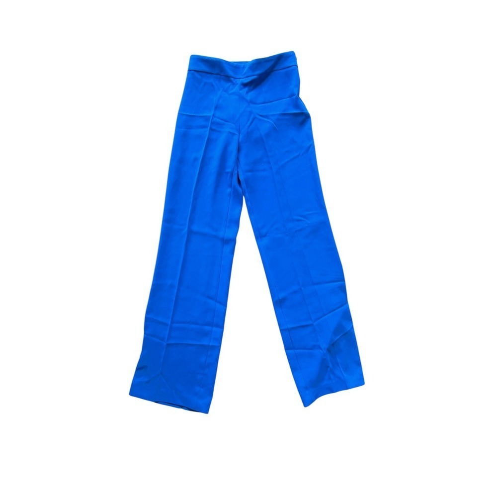 Zara Blue Wide Leg High Waist Trousers Dress Pants Womens‎ Size S